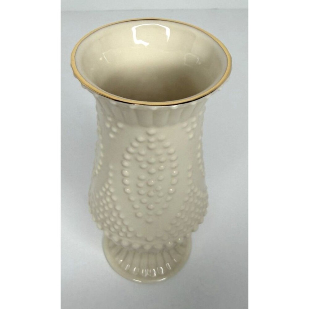 Lenox Hobnail Beaded Bud Vases with Gold Rim 5", set of 3, with Box - Picture 6 of 14